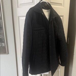 Lightweight Black Quilted Shirt Jacket - Casual Layering Piece